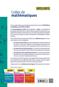 Colles de mathématiques - MPSI/MP2I