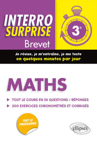 interro surprise maths troisième brevet