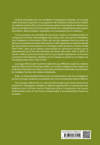 Les Etats-Unis et l'Amérique latine de Franklin D. Roosvelt à Barack