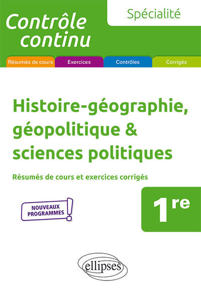 Spécialité Histoire-géographie, géopolitique & sciences politiques - Première - Nouveaux programmes