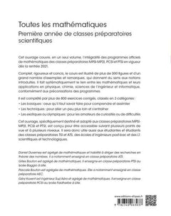 Toutes les mathématiques Première année de classes préparatoires scientifiques
