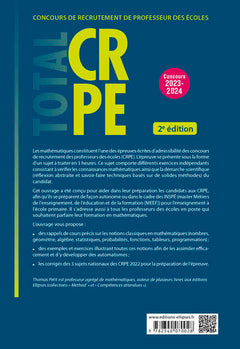 Réussir l’épreuve écrite de mathématiques - CRPE - Concours 2023-2024