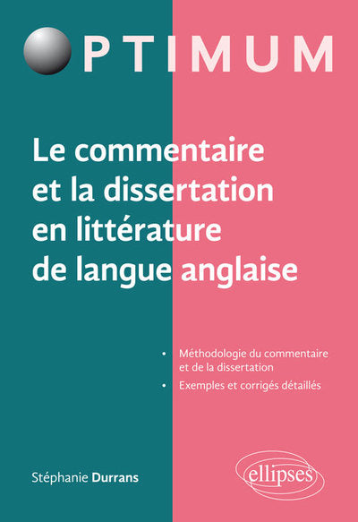 Le Commentaire et la Dissertation en Littérature de Langue Anglaise