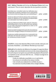 Spécialité physique-chimie - Première - nouveaux programmes
