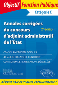 Annales corrigées d'adjoint administratif de l'État de 1re classe