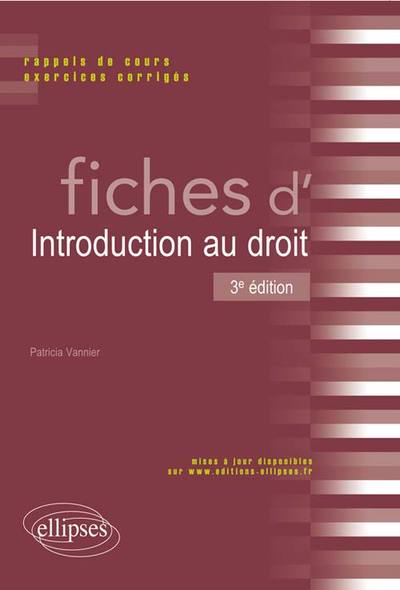Fiches d'Introduction au Droit