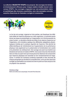 Physiologie de l’exercice physique, entraînement et santé