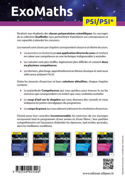 Maths PSI/PSI* - Exercices corrigés pour comprendre et réussir