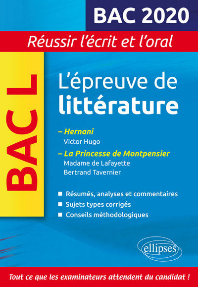 Épreuve de littérature Bac 2019-2020