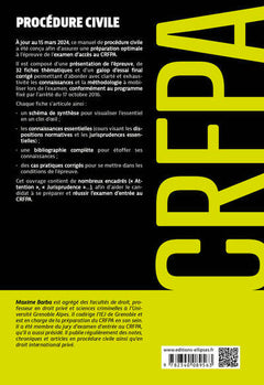 Procédure civile: CRFPA 2024