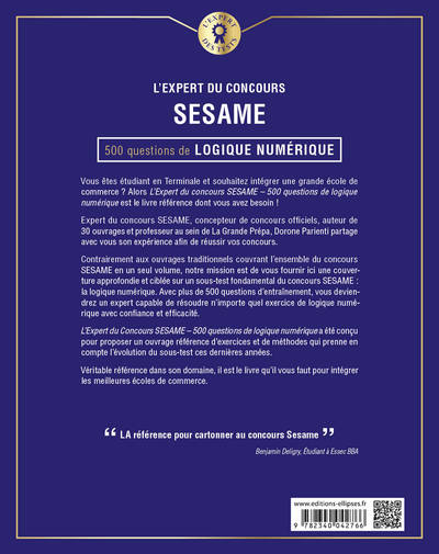 L'expert du concours SESAME - 500 questions de logique numérique