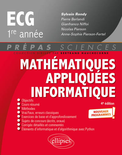 Mathématiques appliquées, informatique prépas ECG 1re année