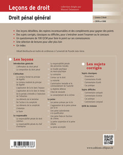 Leçons de droit pénal général