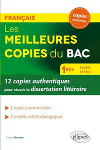 Les meilleures copies du BAC français 1res toutes séries