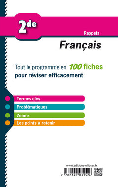 Français - Seconde - Tout le programme en 100 fiches