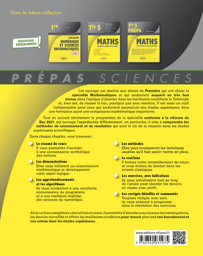 Spécialité Mathématiques - Première - nouveaux programmes