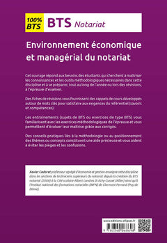 BTS Notariat: Environnement économique et managérial du notariat - Epreuve E3