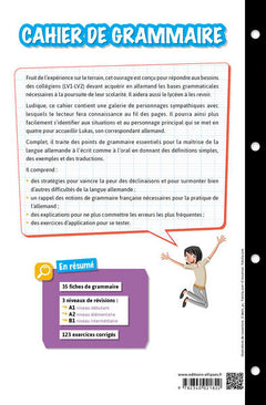 Cahier de grammaire allemande