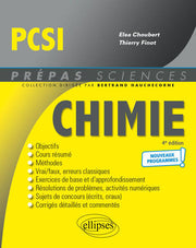 Chimie PCSI - Programme 2021