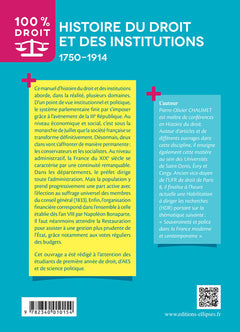 Histoire du droit et des institutions 1750-1914