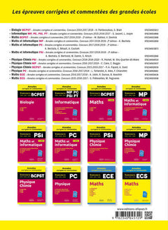 Maths PC, PSI, BCPST. Annales corrigées et commentées 2017-2020