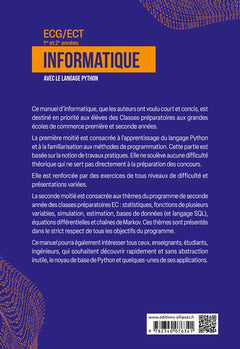 Informatique ECG/ECT 1re et 2e années: Avec le langage Python