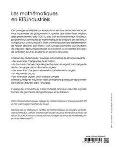Les mathématiques en BTS industriels