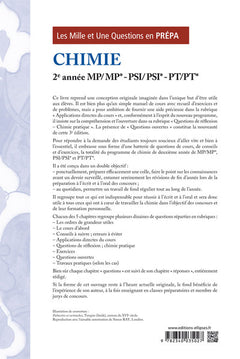 Les 1001 questions de la chimie en prépa - 2e année MP/MP* - PSI/PSI* - PT/PT*