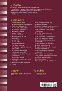 Fiches de droit des affaires