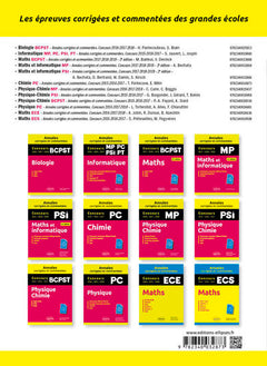 Maths et informatique - Annales corrigées et commentées