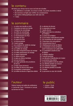 Fiches de droit de la famille