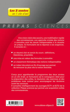 Formulaire maths ECT 1re et 2e années