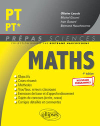 Mathématiques PT/PT* - Programme 2022