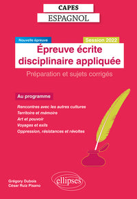 Epreuve écrite disciplinaire appliquée Capes Espagnol