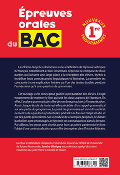Français 1re épreuves orales du Bac