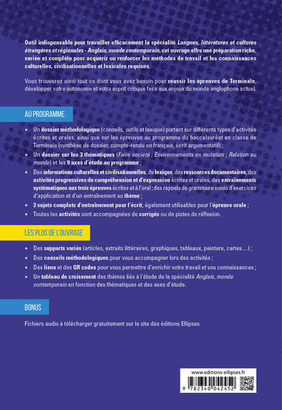 Anglais spécialité LLCER Tle: Monde contemporain