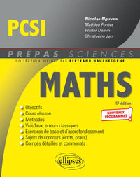 Mathématiques PCSI - Programme 2021