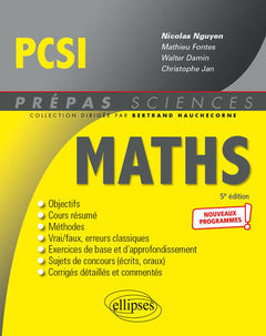 Mathématiques PCSI - Programme 2021