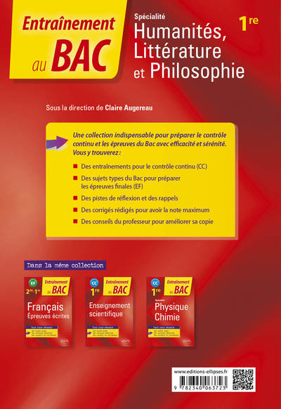 Spécialité Humanités, Littérature et Philosophie. Première.