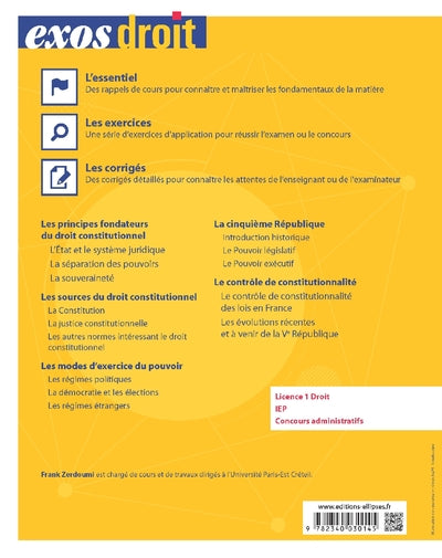Droit constitutionnel - 31 exercices d'application