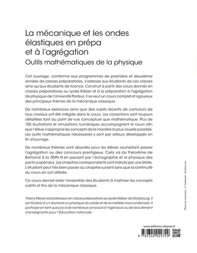 La mécanique et les ondes élastiques en prépa et à l'agrégation - Outils mathématiques de la physique - Compléments de cours X-ENS