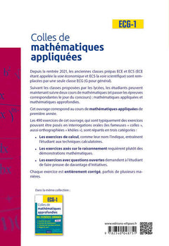 Colles de mathématiques appliquées ECG-1