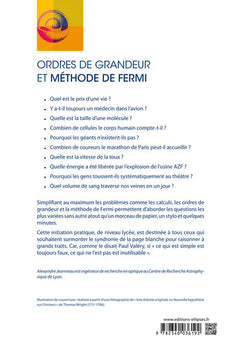 Ordres de grandeur et méthode de Fermi - Quand les petits calculs s'attaquent aux grandes questions