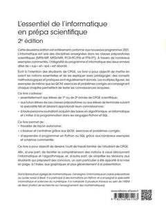 L’essentiel de l’informatique en prépa scientifique