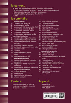 Fiches d'institutions internationales