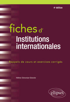 Fiches d'institutions internationales