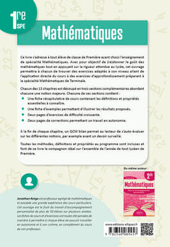 Mathématiques - Pour un accompagnement personnalisé - Première spécialité