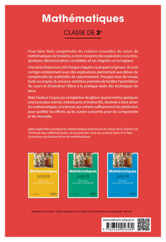 Mathématiques - Classe de 3e - Pour ceux qui veulent comprendre