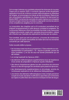 Capes Anglais - Epreuve écrite disciplinaire appliquée - Session 2023
