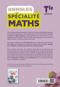 Annales Spécialité Maths. Terminale générale
